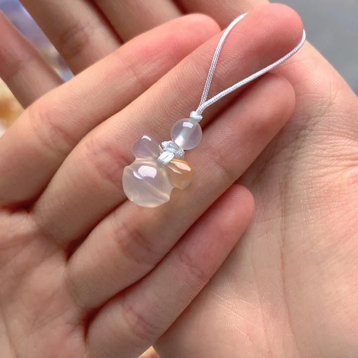 玛瑙/玉髓未镶嵌玛瑙铃铛挂饰