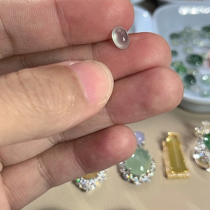 翡翠裸石缅料A货翡翠