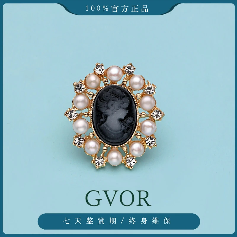 【珍珠奶奶推荐】 BY027 合金珍珠胸针