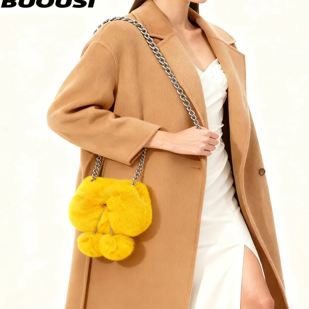 【獭兔毛小可爱包】真獭兔整皮迷你小水桶包可手提女包秋冬爆款单肩