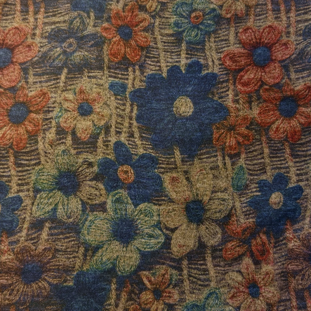 秋冬款星空绒毛线球花打底衫面料秋衣秋裤保暖加厚面料