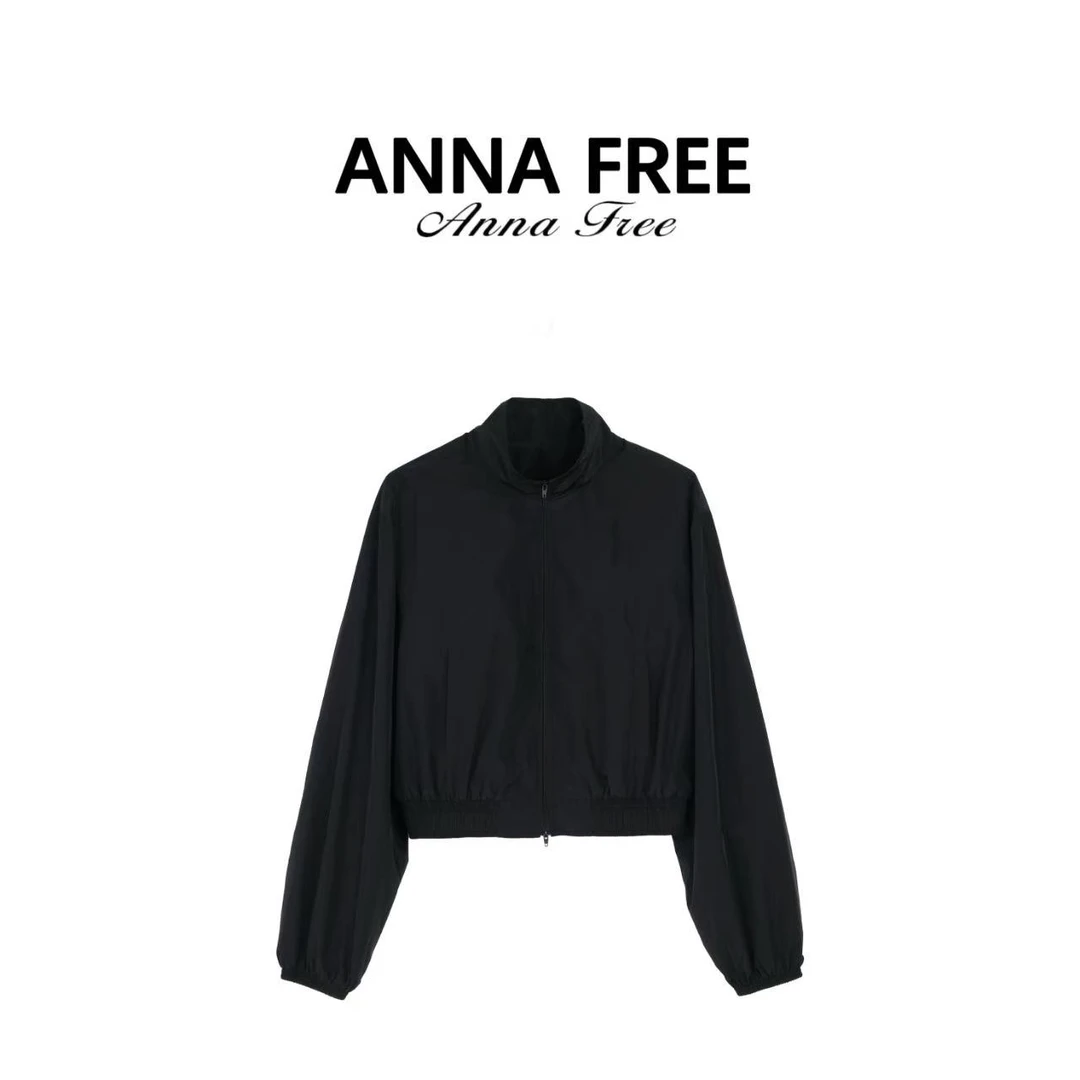 ANNA FREE 休闲梭织收口袖户外透气夹克立领上衣ZCD25157
