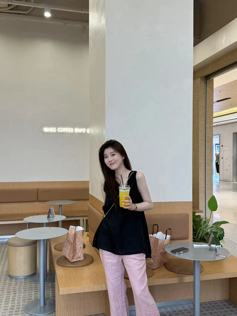 YOUCAI25夏季｜设计款后背亚麻无袖背心