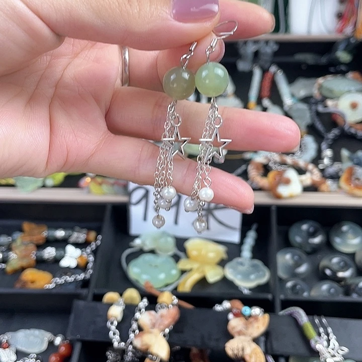 蛇纹石玉合金颈饰
