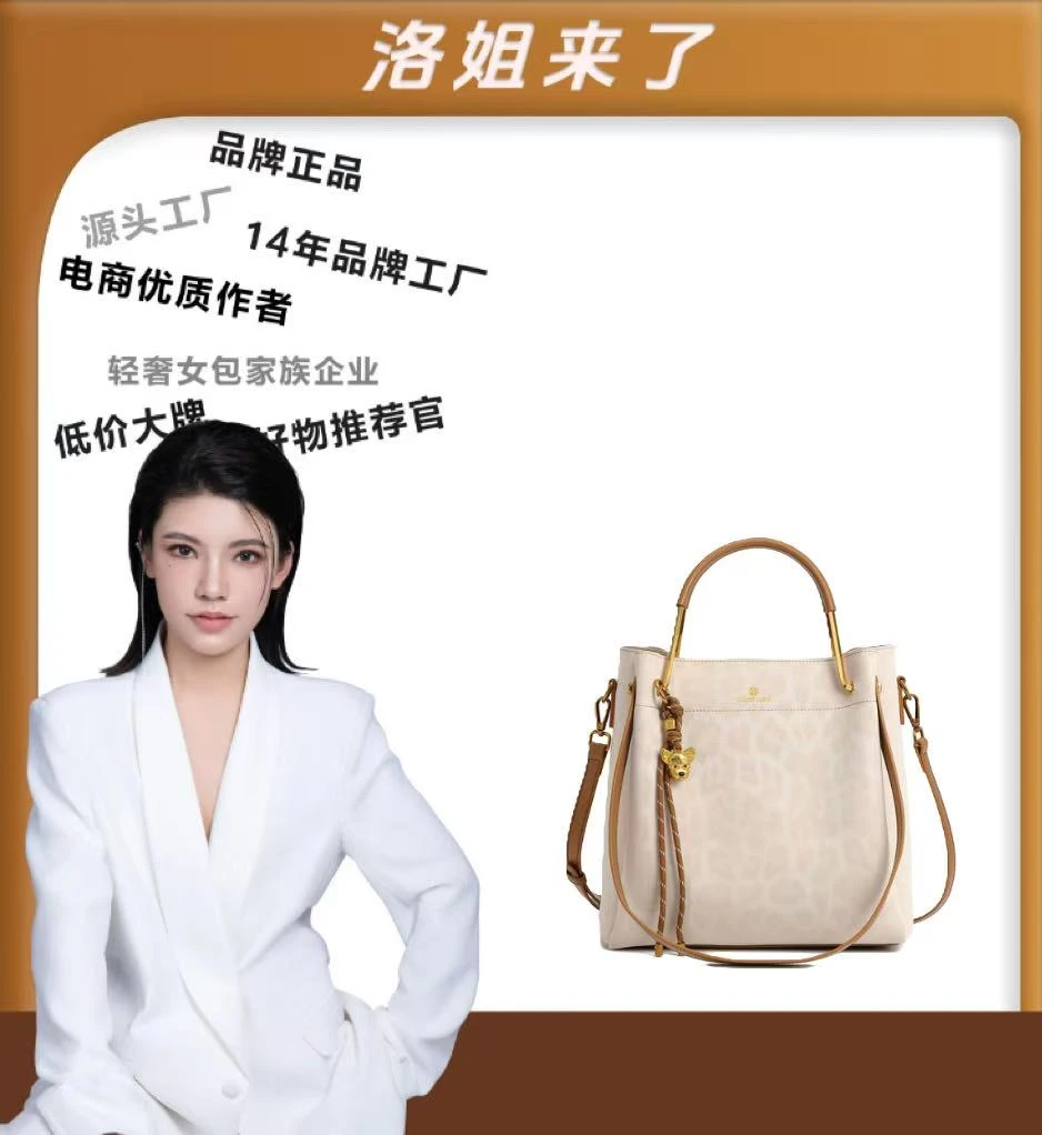 【洛洛限定】大容量托特包手提单肩包DFN444-图片色 CL【赠挂件】