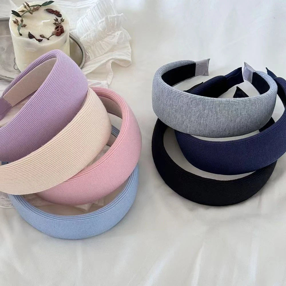 韩系加厚针织宽边发箍时尚百搭显脸小2025夏季新款头箍发卡头饰品