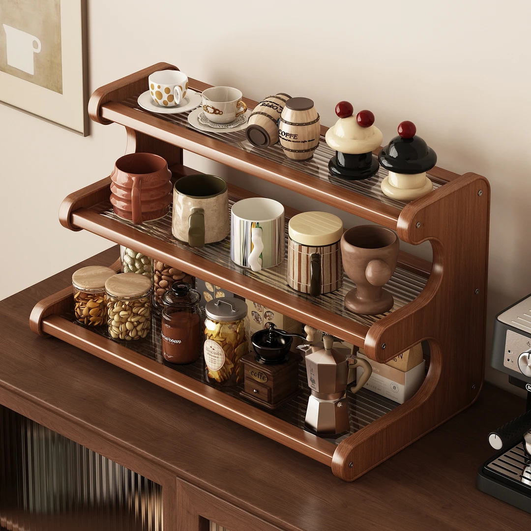 杯子置物架桌面多层餐桌台面茶杯架家用水杯咖啡杯茶具收纳展示架