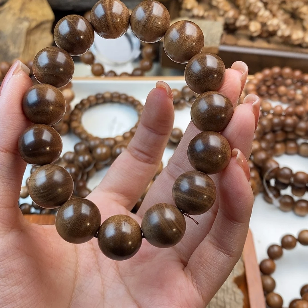 檀香木无事牌醴**谷15MM印度迈索尔檀香百年老料