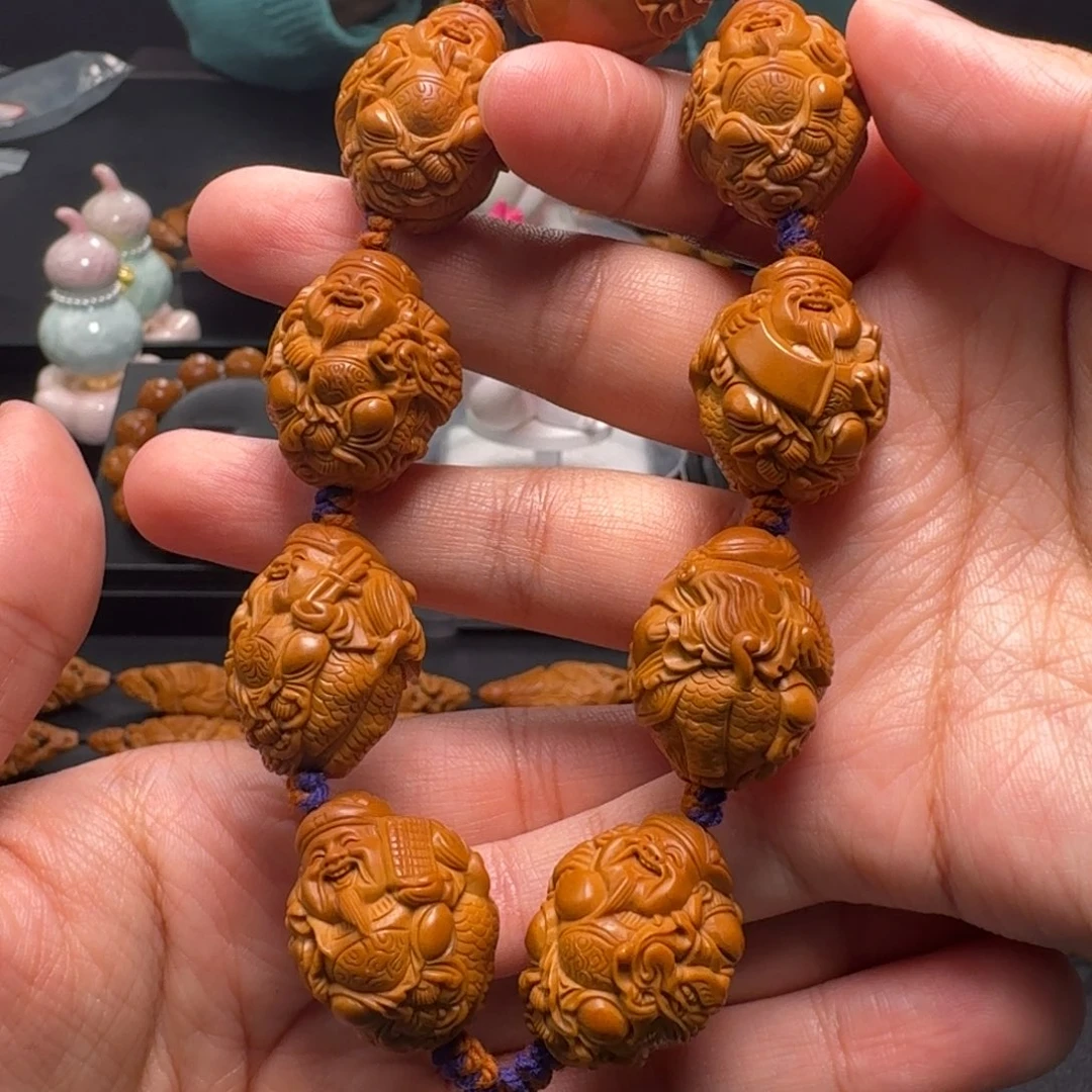 橄榄核手串/手链大明入手麒麟财神