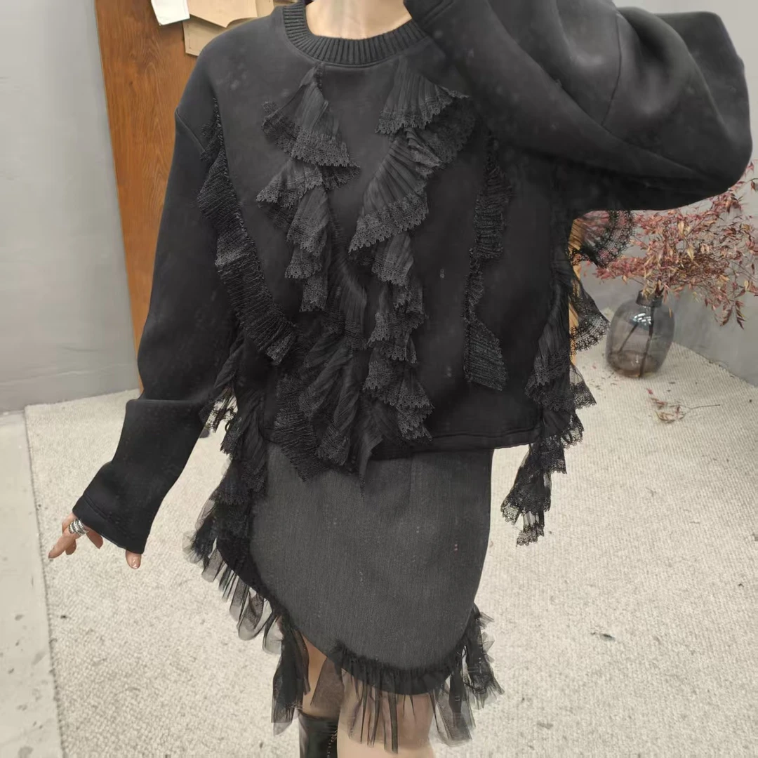 流苏女装上衣厚款毛衣秋冬高街针织毛衣毛针织衫4780