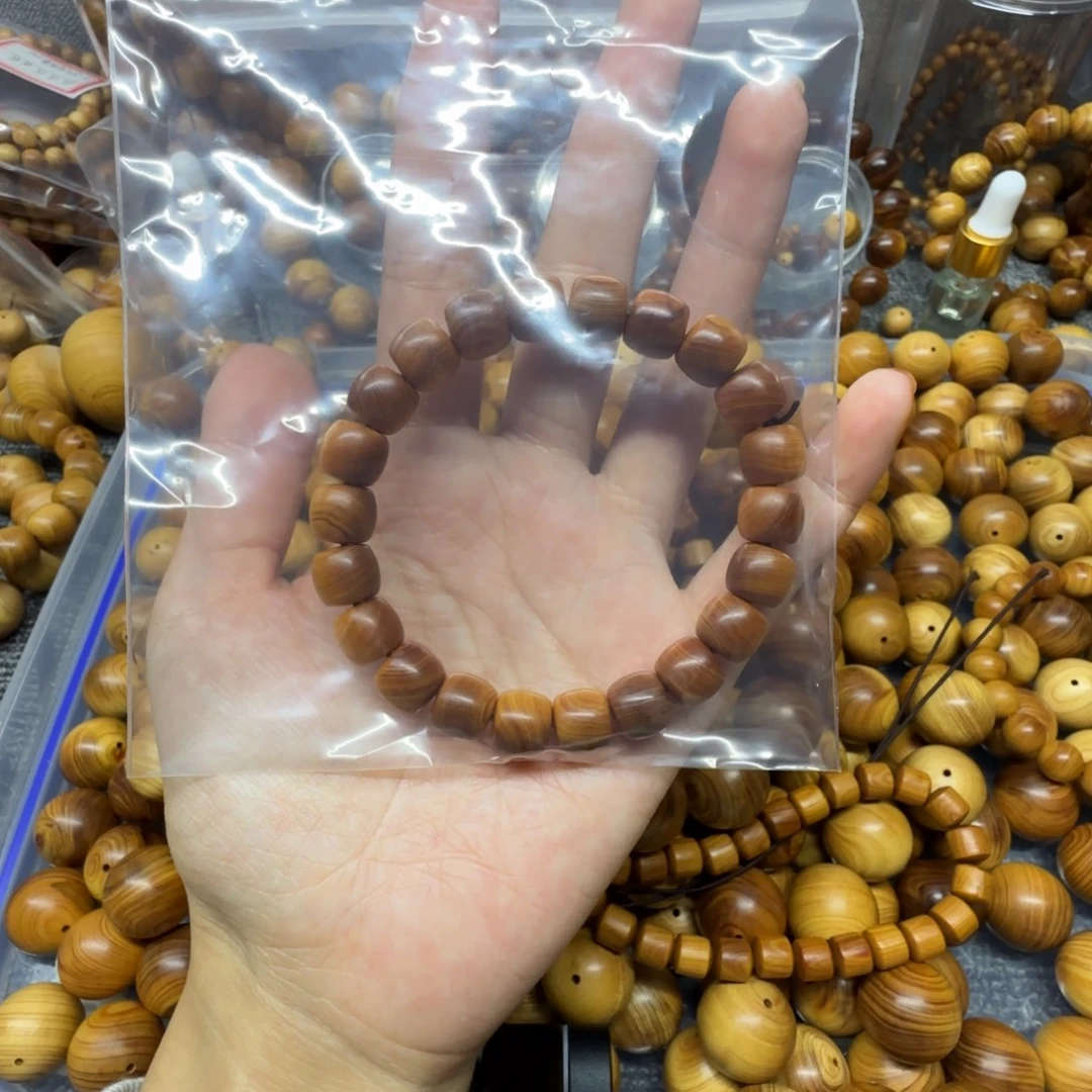 惜***金柏木（崖柏）1.0板根桶珠手串