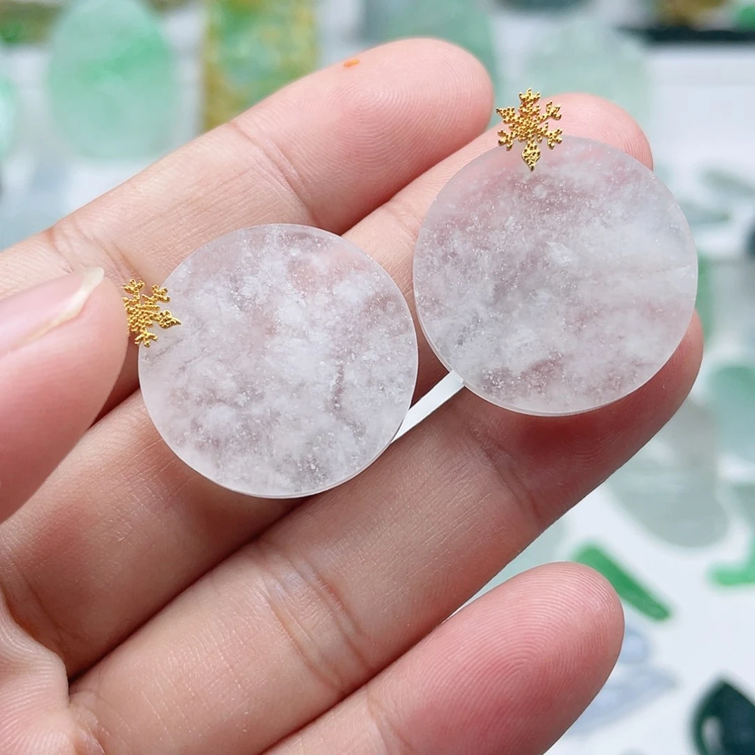 翡翠颈饰未镶嵌雪花扣