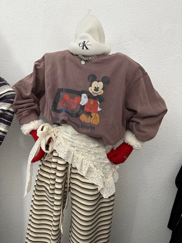 现货▪️泡菜国米奇卫衣休闲慵懒风 小个子慎拍