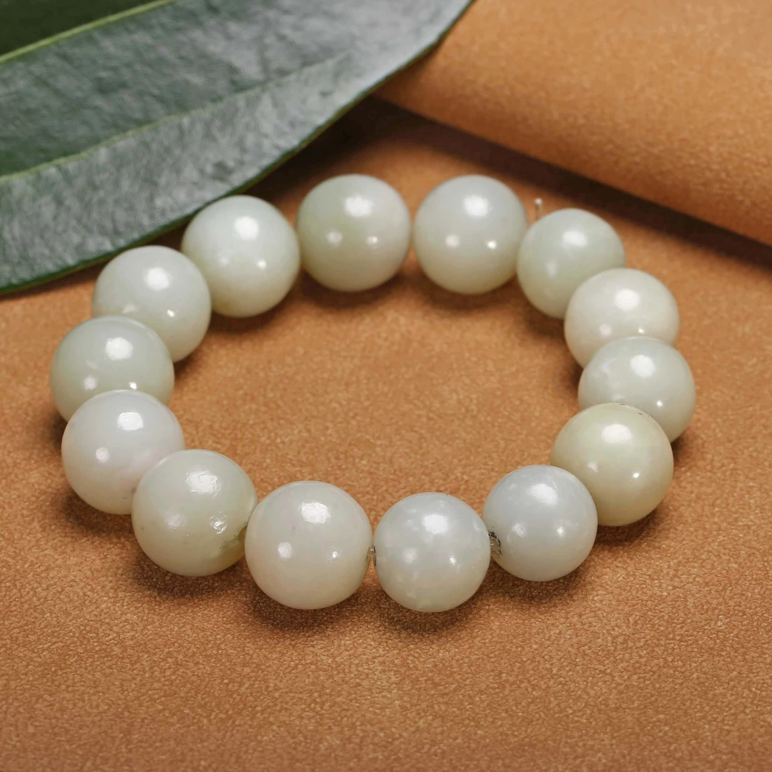 【济文阁】JOY25010306清代 和田玉圆珠手串