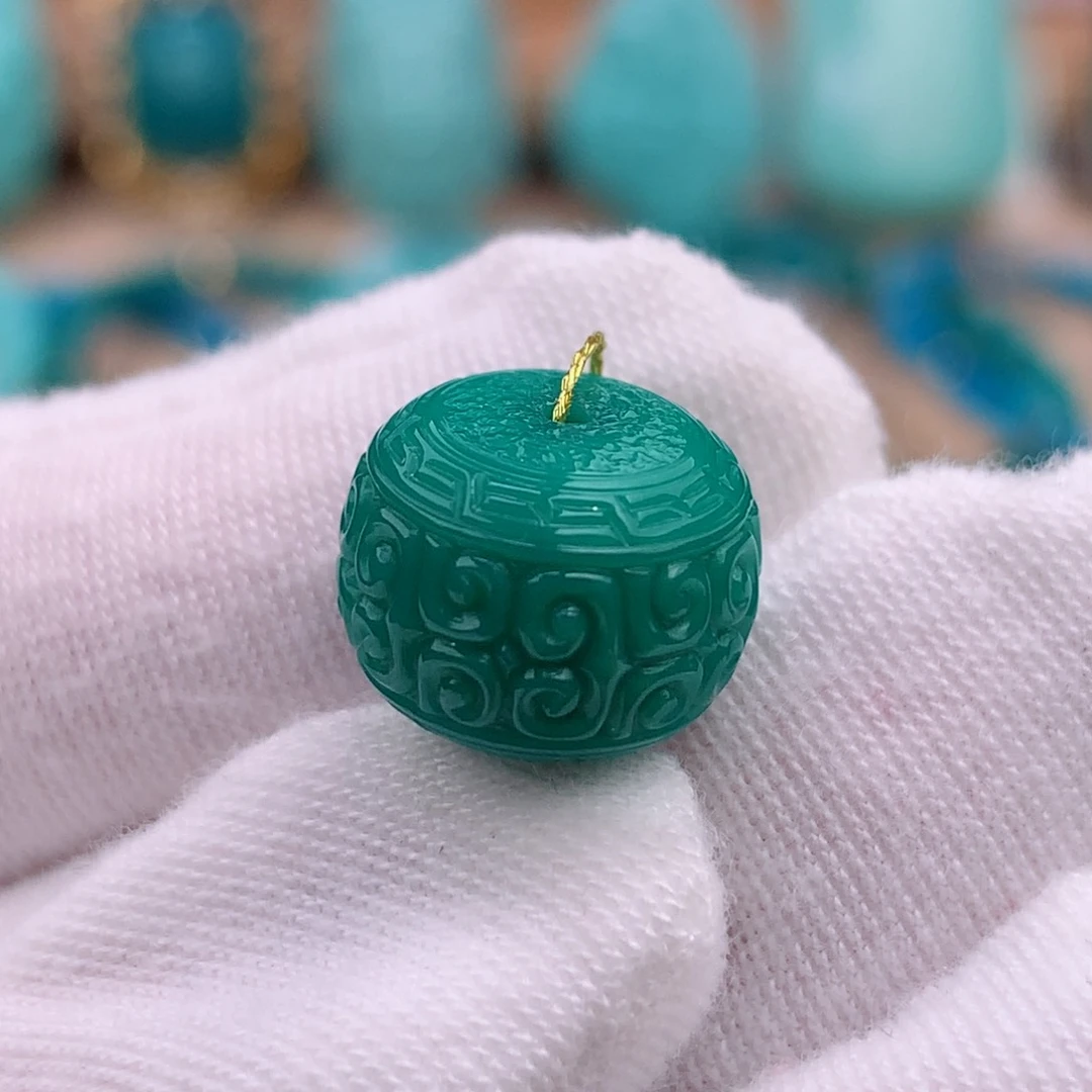 绿松石珠宝奇石未镶嵌12.8✖️9.8mm