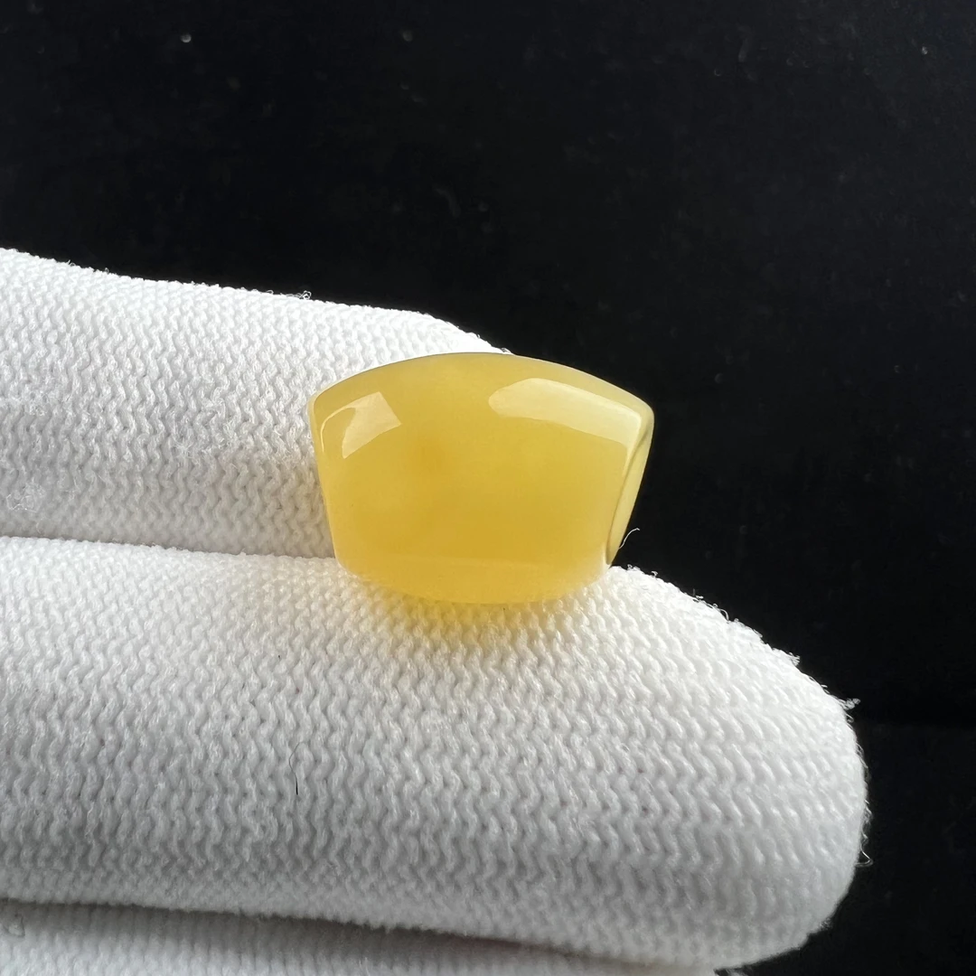 R7744 天然原矿蜜蜡 金蛟蜜马蹄珠 12.9*18.3mm 支持鉴定 假一发