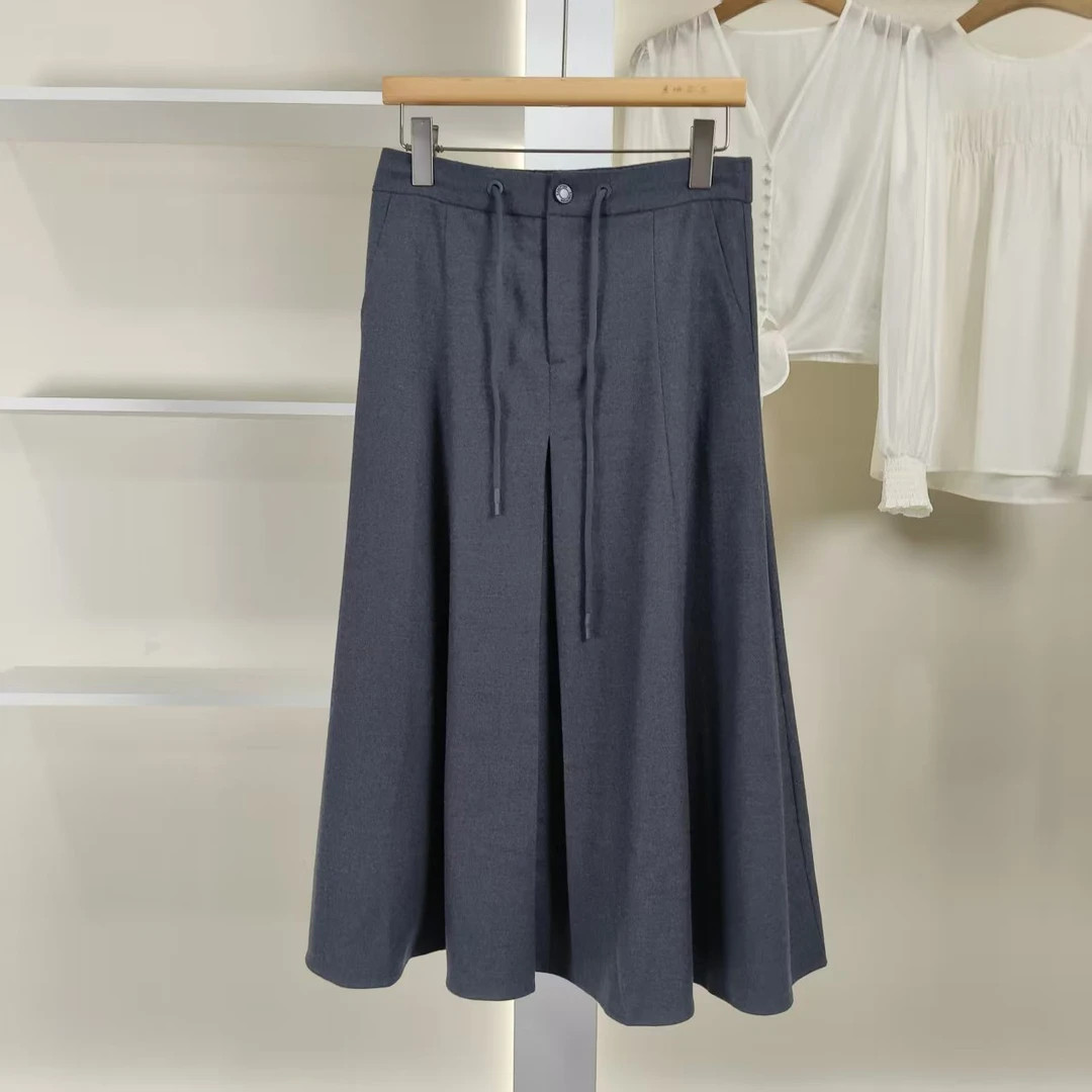麦迪尚品【夕Y】50910208 春秋时尚气质系带伞裙半裙品牌女装