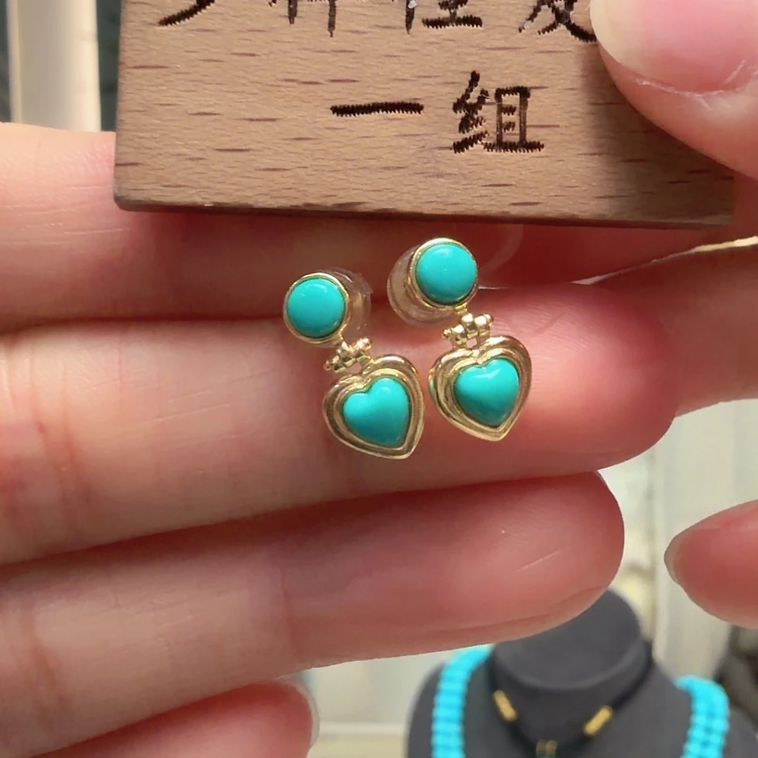 绿松石银S925镶嵌颈饰