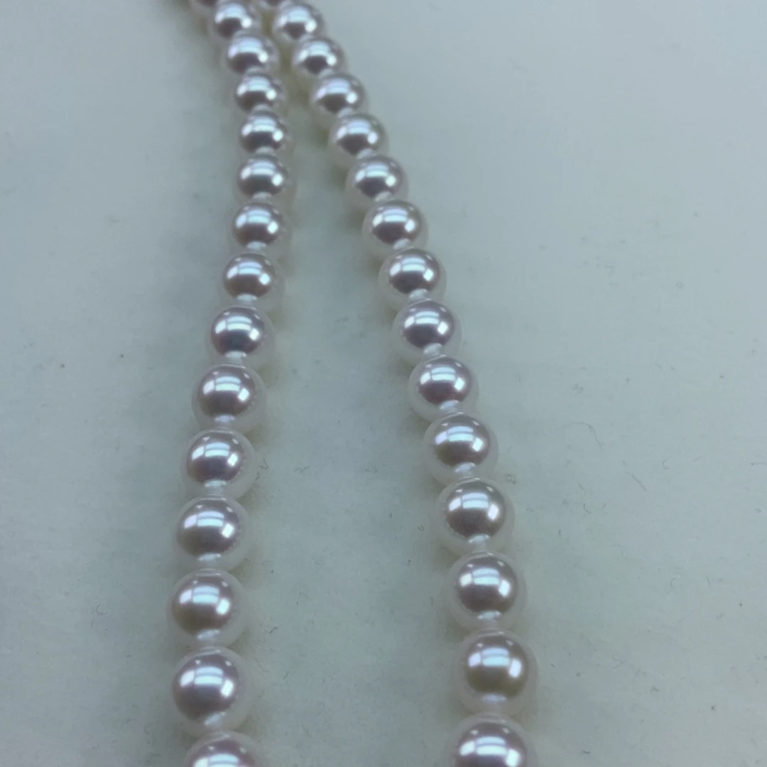 淡水珍珠银S925镶嵌8/9镜面光炫彩正圆毕业照人影