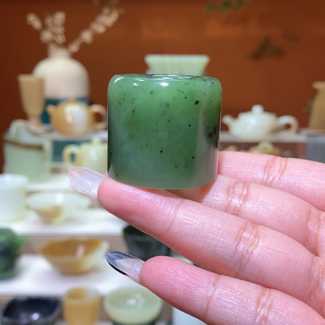 未镶嵌和田玉挂件碧玉扳指福利23mm