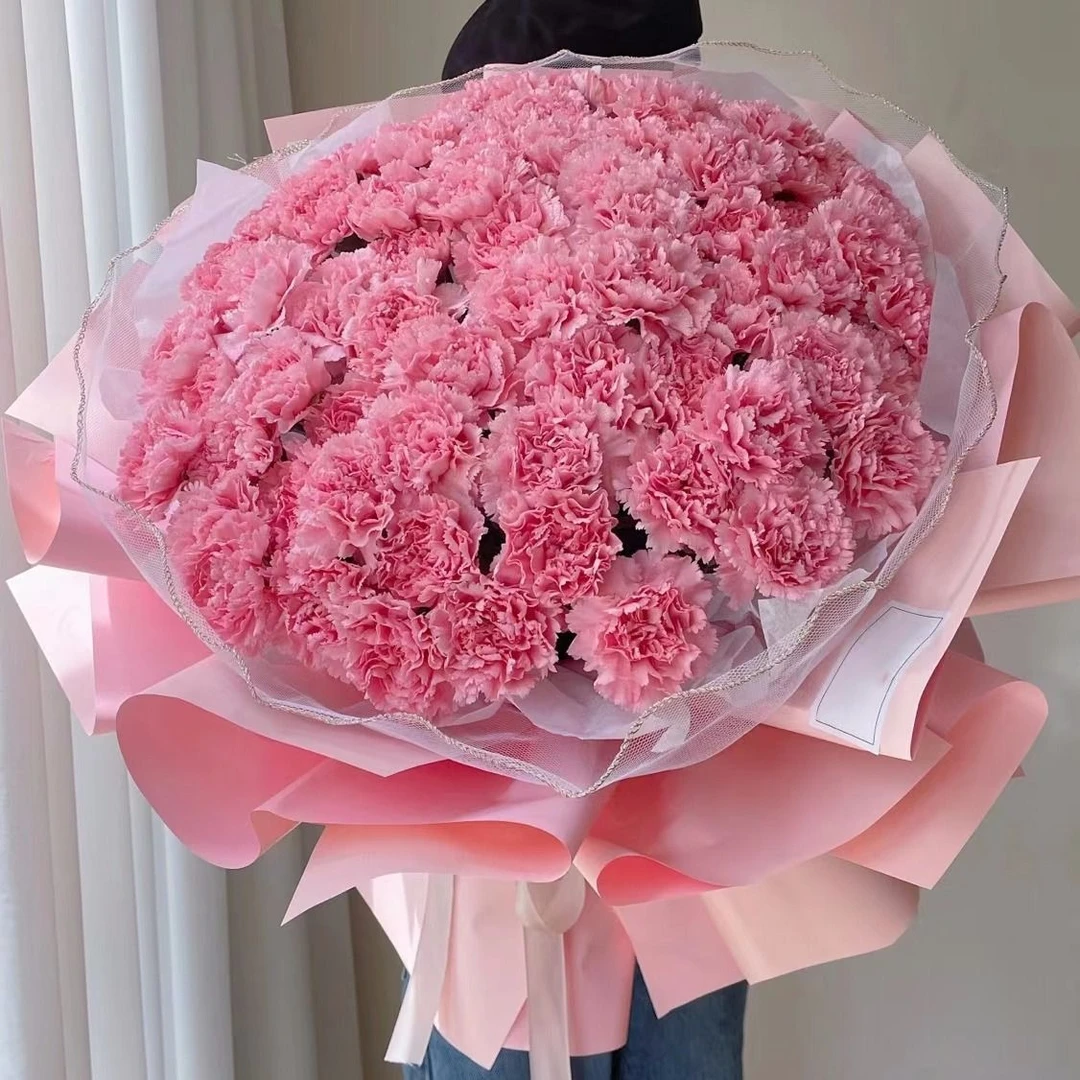 【幸福满溢】生日鲜花99朵粉色康乃馨花束送母亲爱人老师闺蜜生日礼物罗湖花店送货上门