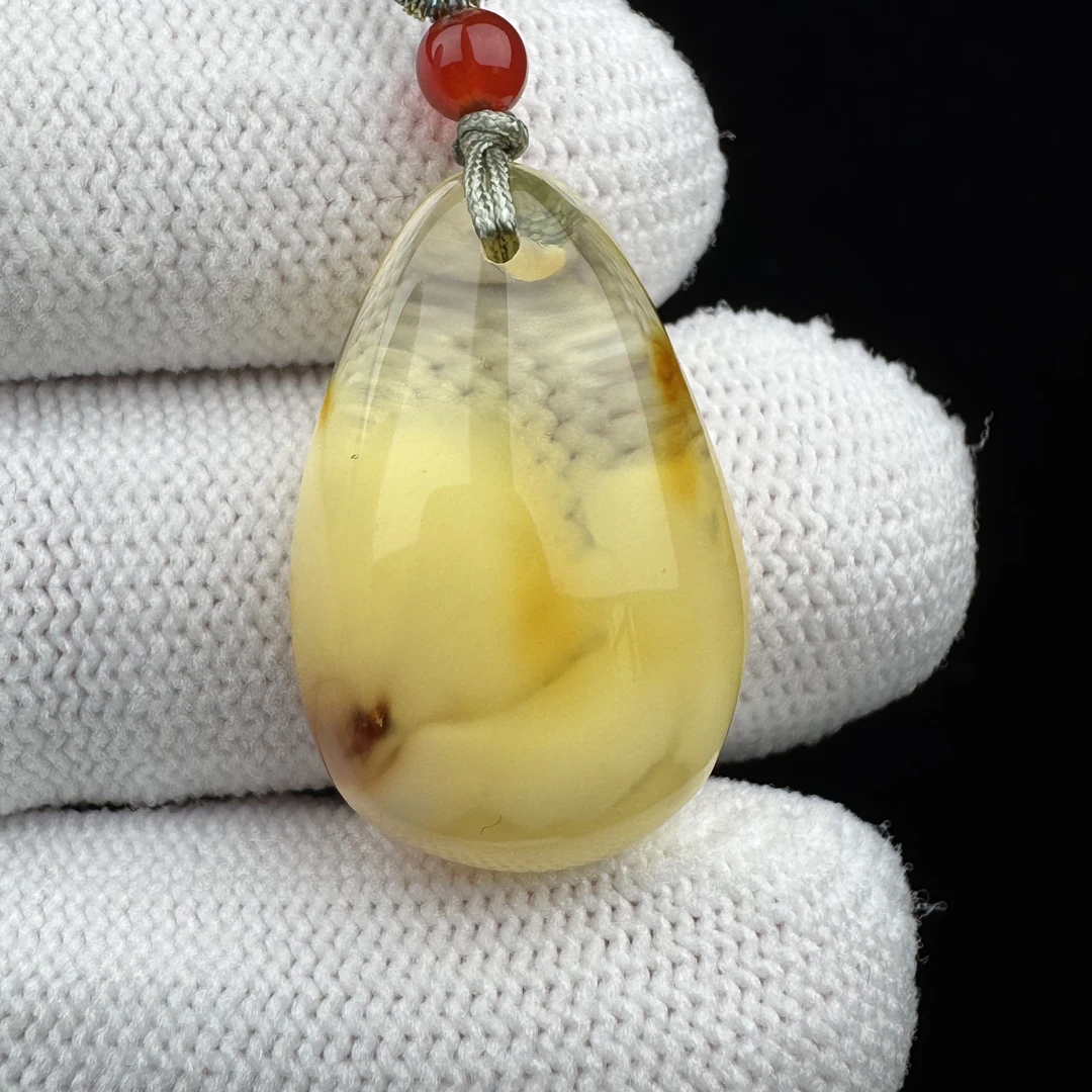 Y5017天然蜜蜡 水滴吊坠17x25x9mm 支持鉴定假一罚十