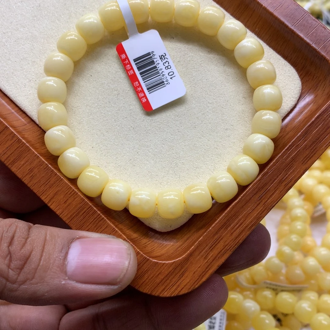 ঞ***࿐蜜蜡未镶嵌手链蜜蜡