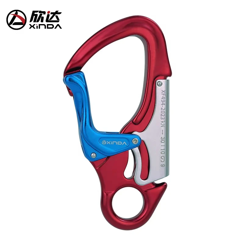 欣达小目钩户外攀岩主锁登山扣速降装备飞拉达拓展高空作业安全钩