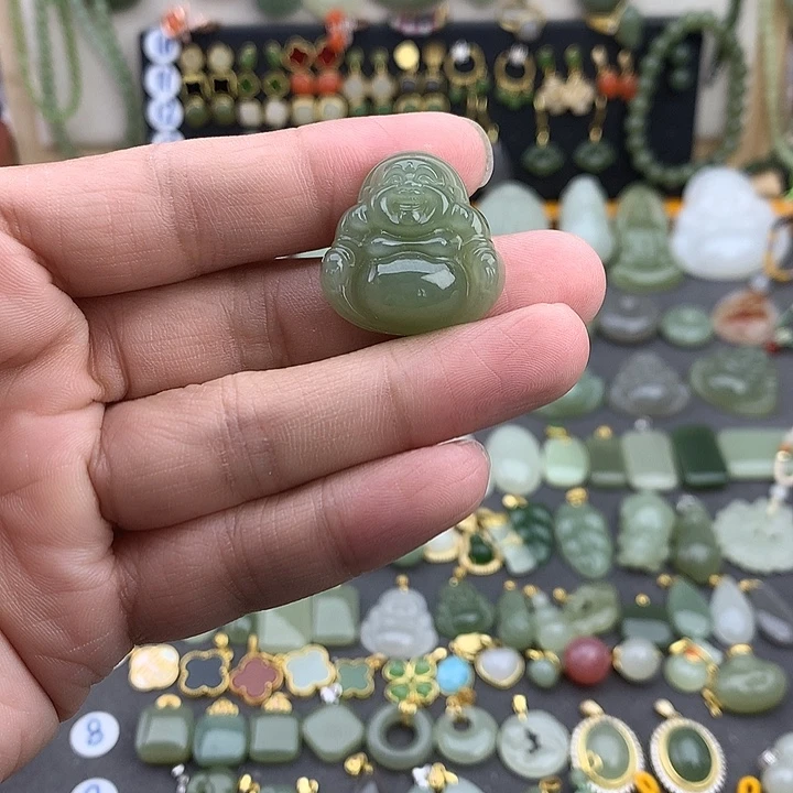 和田玉未镶嵌吊坠(不含链)