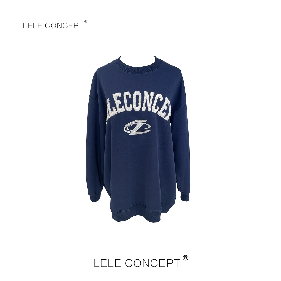 LELE CONCEPT丨休闲潮流两色字母logo卫衣S1191