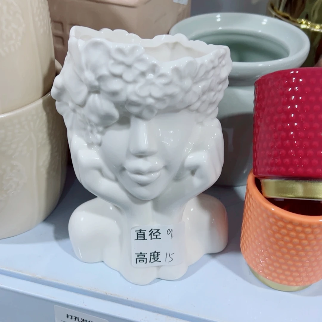 有孔，陶瓷花盆满10米包邮发货