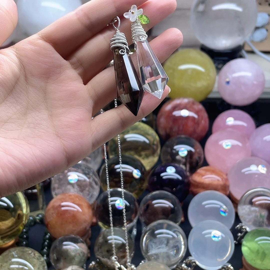 水晶珠宝半成品未镶嵌水晶柱