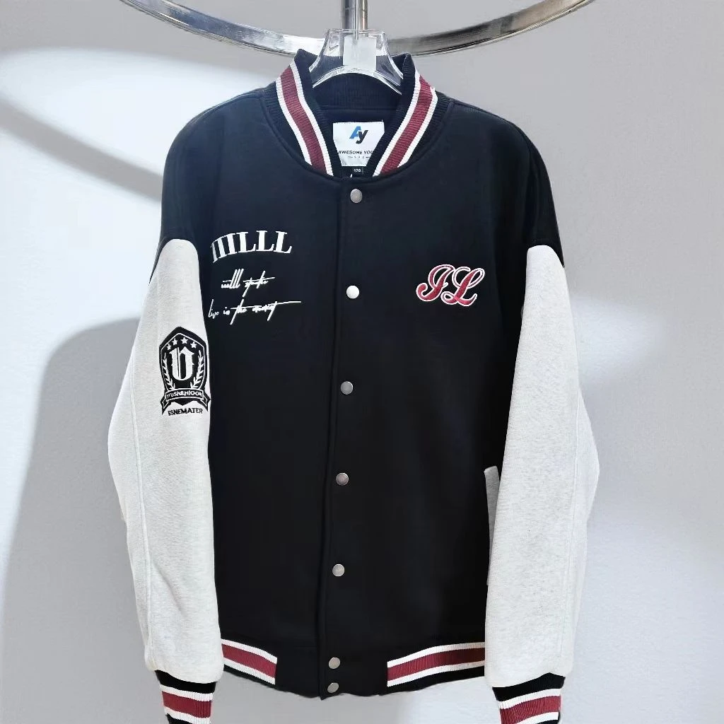 棒球服冬季加棉大童学生装上新休闲帅气美式宽松潮流青少年