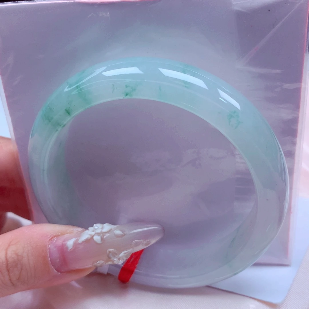 未镶嵌手镯翡翠天然缅甸翡翠A货手镯 64号