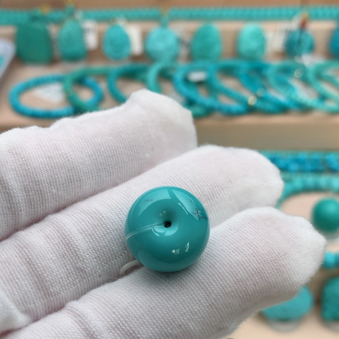 绿松石未镶嵌珠宝奇石15.5mm