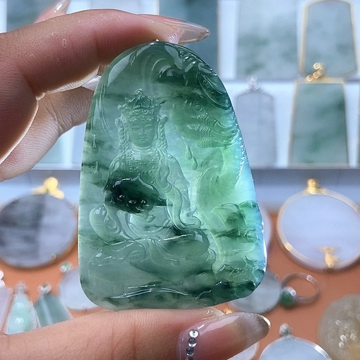 翡翠未镶嵌吊坠(不含链)