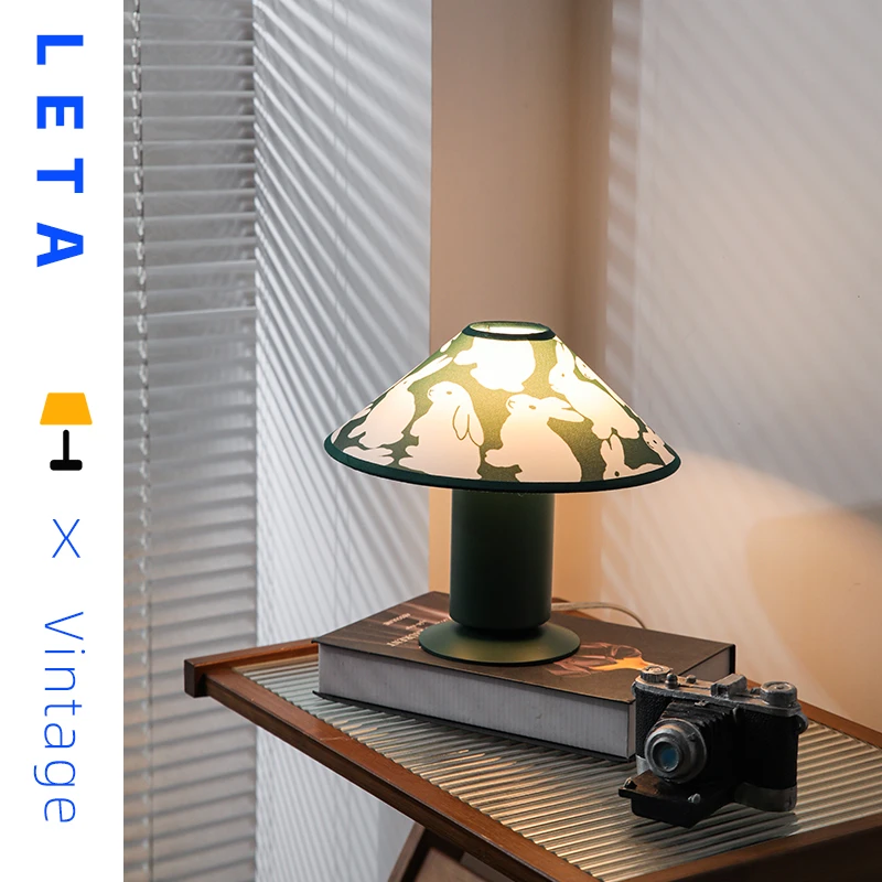 FLAMINGO26兔子台灯复古卧室床头灯中古风高级感装饰氛围感台灯