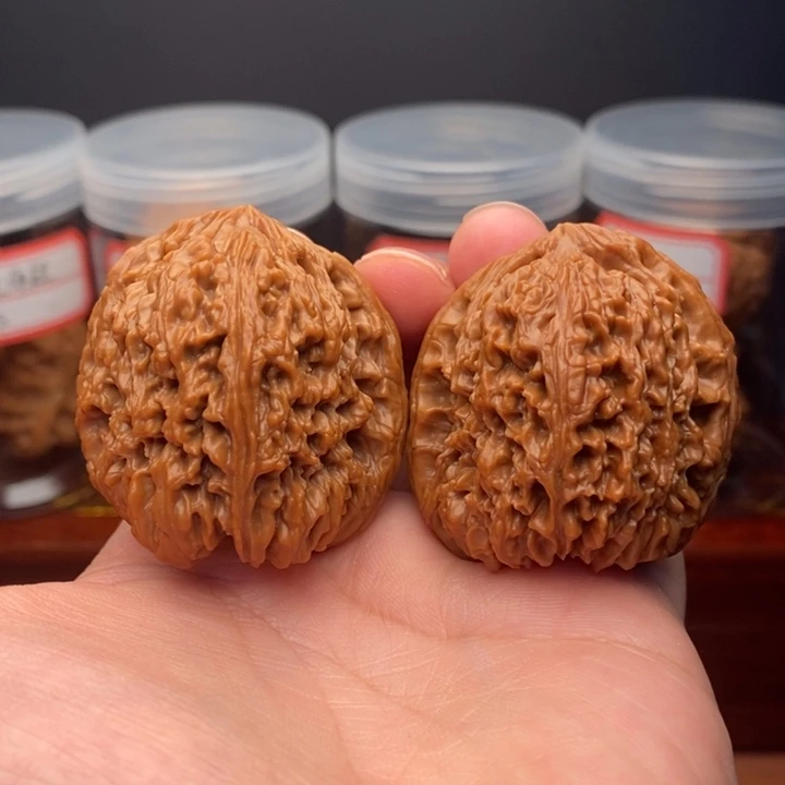 把件文玩核桃麻核桃南疆石42尺