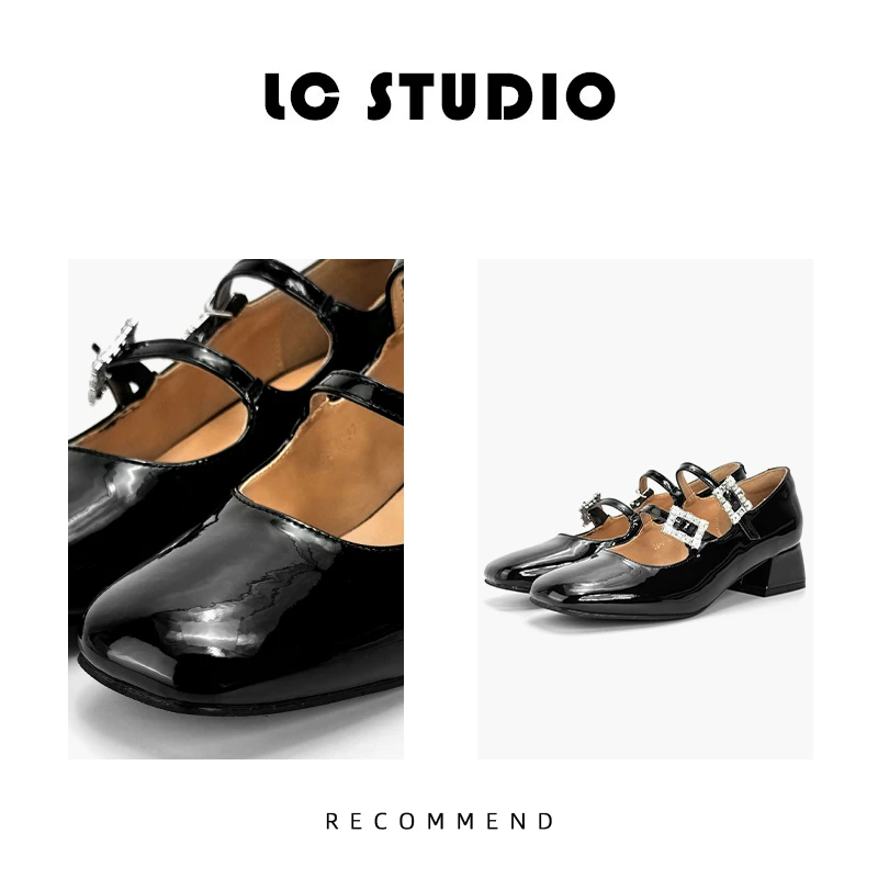 【老曹说鞋】2025早春新款玛丽珍复古粗跟方头时尚百搭单鞋女