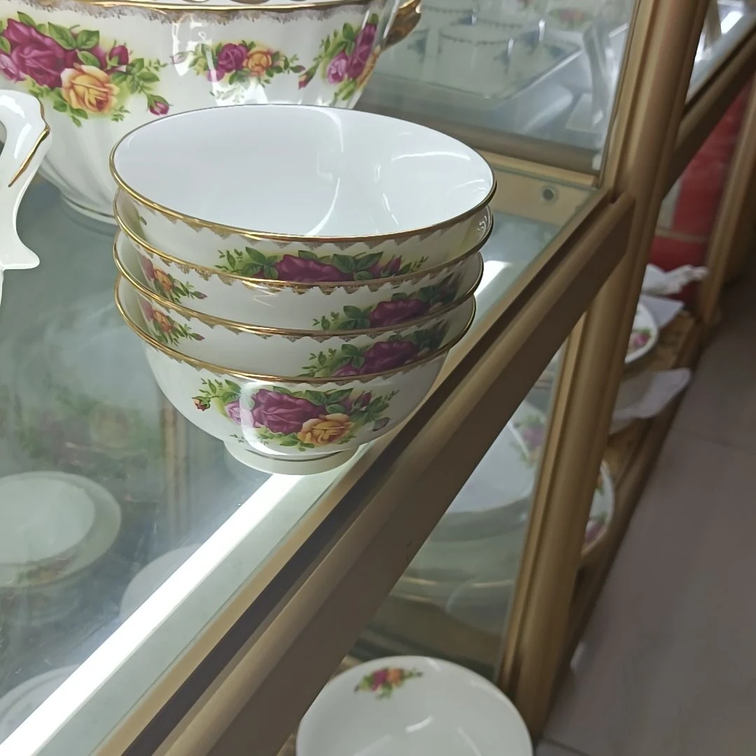 花****74.5高足碗4个