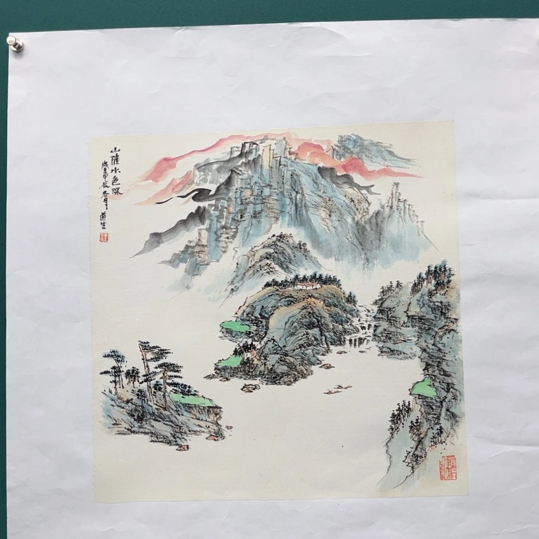 国画艺术家真人手绘