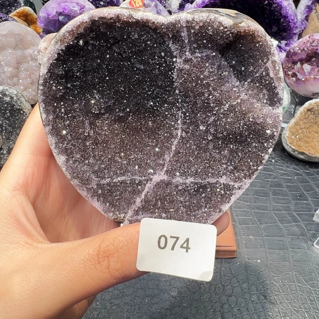 未镶嵌紫晶珠宝半成品