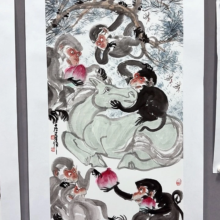 国画亲笔手绘放心去藏