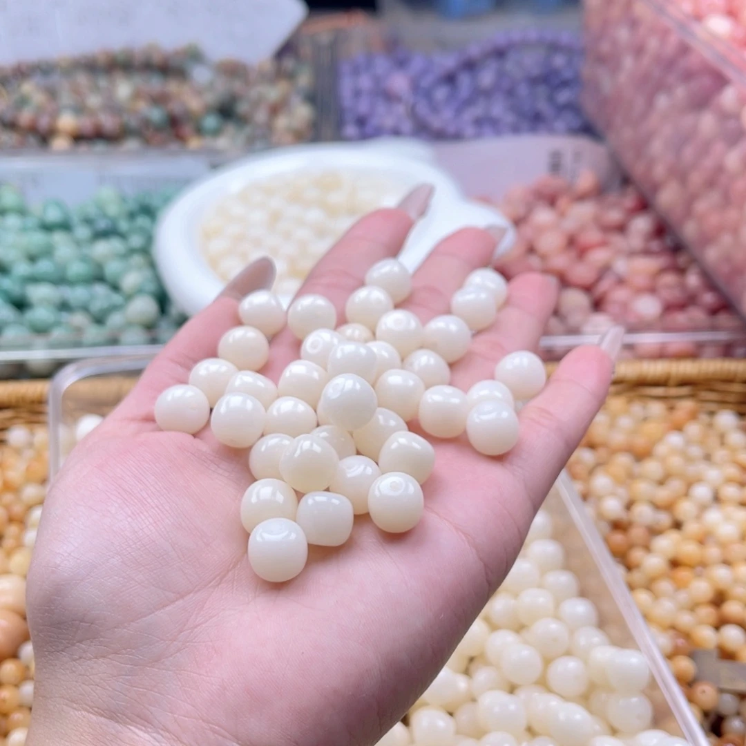 白玉菩提吊坠q11.5mm120颗 白玉