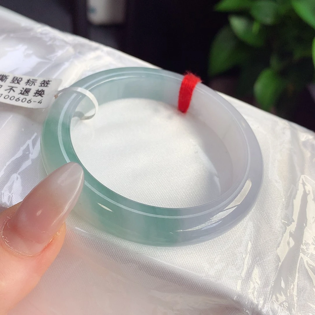 未镶嵌手镯翡翠天然A货翡翠53-54冰山一角 清清爽爽19号