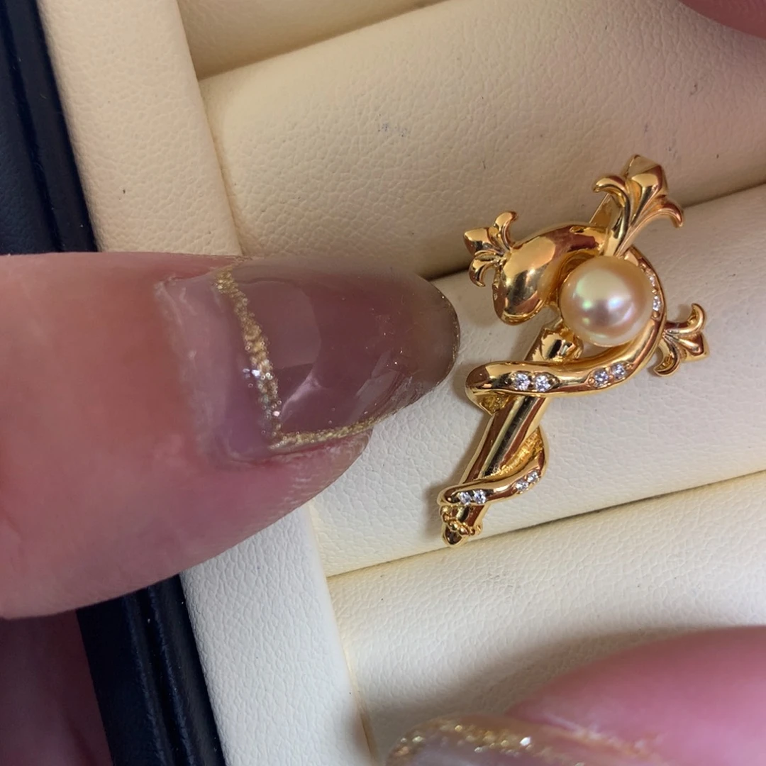 海水珍珠银S925镶嵌颈饰