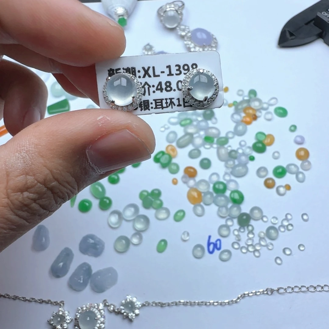 翡翠戒指未镶嵌福**鼎缅甸天然翡翠