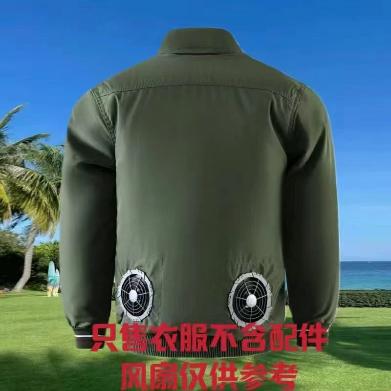 夏季空调服工作服单衣带风扇的衣服防暑降温劳保服男女