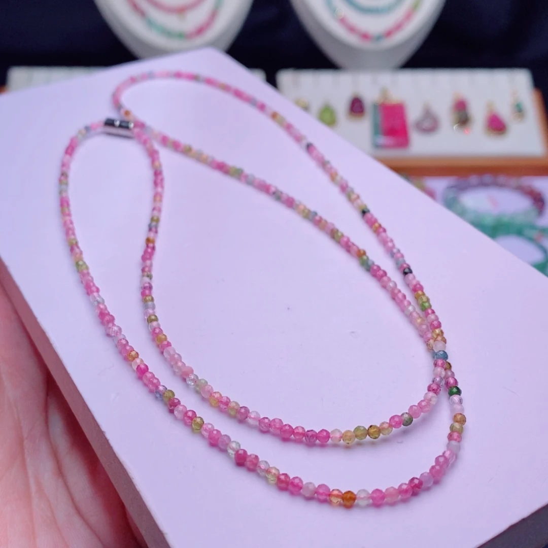 颈饰未镶嵌碧玺米珠链m