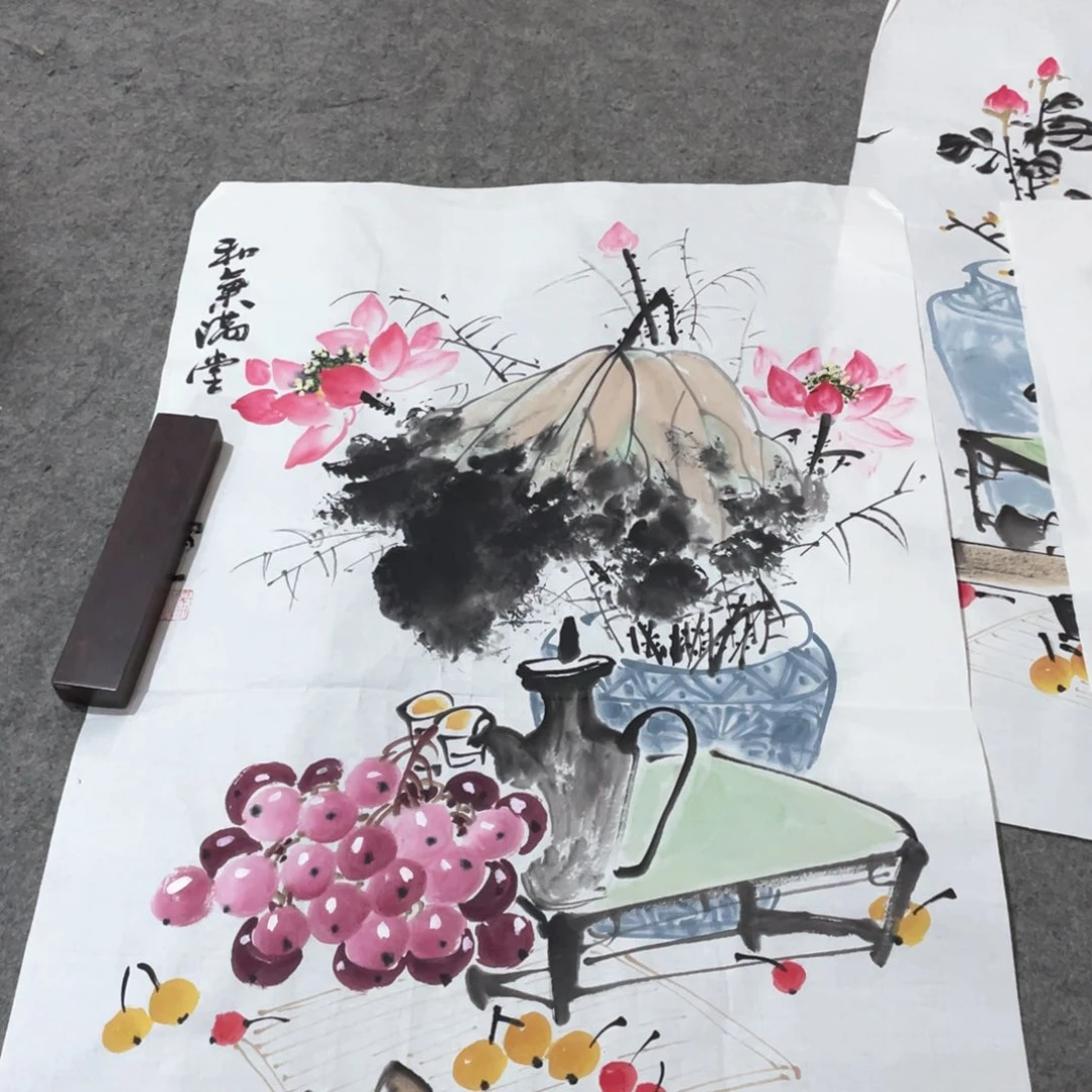 国画国画作品画心一张